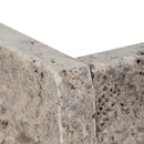 XL ROCKMOUNT Silver 9"x18" Splitface Ledger Panel Corner Travertine Wall Tile - MSI Collection edge view