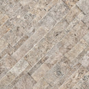 XL ROCKMOUNT Silver 9"x24" Splitface Ledger Panel Travertine Wall Tile - MSI Collection angle view
