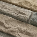 Close-up of stone tiles with natural texture and color variations