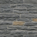 Pattern of gray stone bricks with a slight variation in color.
