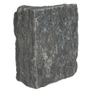Dark gray stone block on a white background