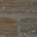 Close-up of stone tiles with brown and gray coloration