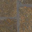 Close-up of stone tiles with a visible grout line