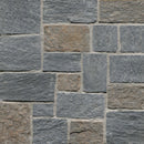 Pattern of gray and brown stone tiles