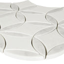La fleur 9.92x8.9 polished marble mesh mounted mosaic tile SMOT-LAFLEUR-POL8MM product shot profile view