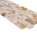 Leonardo Onyx Ledger 3D Panel 6"x24" Split-face Natural Travertine Wall Tile