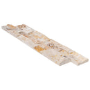 Leonardo Onyx Ledger 3D Panel 6"x24" Split-face Natural Travertine Wall Tile