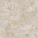 Light Antique Travertine Pattern Tumbled Pavers - Full Truckload dry look top view