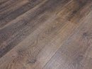 SPC Vinyl Rigid Core 7" Width 60" RL, 8mm Thick, 2mm IXPE Loft Umber, Bellator - Mazzia Collection angle plank view