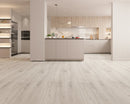 SPC Vinyl Rigid Core 9" Width 60" RL, 7mm Thick, 1.5mm IXPE Lucent Moon Zephyr Floors - Mazzia Collection Product shoot Kitchen view