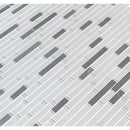 Lucid sky interlocking 11.81X12 glass metal mesh mounted mosaic tile SMOT-GLSMTIL-LUCSKY4MM product shot multiple tiles angle view