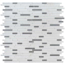 Lucid sky interlocking 11.81X12 glass metal mesh mounted mosaic tile SMOT-GLSMTIL-LUCSKY4MM product shot multiple tiles top view
