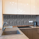 Luna Sky Marble 1"x3" Herringbone on 12" x 12" Mesh Mosaic Tile
