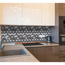 Luna Sky Marble 2" Hexagon Mixed Finish on 12" x 12" Mesh Mosaic Tile