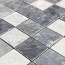 Luna Sky Marble 2"x2" Mixed Finish on 12" x 12" Mesh Mosaic Tile