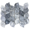 Luna Sky Marble Leaf on 12" x 12" Mesh Mosaic Tile