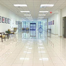 Luxe crema polished porcelain floor and wall tile liberty us collection LUSIRP1212008 product shot lobby view12"x12"