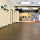 Luxe olive brown polished porcelain floor and wall tile liberty us collection LUSIRP1212015 product shot lobby area view