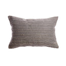 Luxe Grey Silk Lumbar Pillow