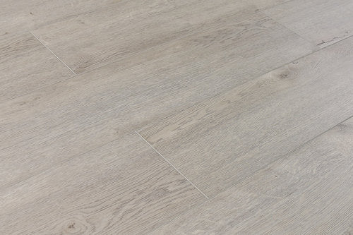 WPC Vinyl Rigid Core 9" Width 60" RL, 8mm Thick, 1.5mm IXPE Luxe Ivory Opus Floors - Mazzia Collection angle view 2