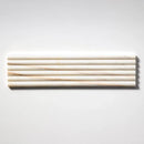 Calacatta Amber 6"x24" Honed Flute Trim Marble Tile profile view