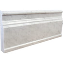 White Carrara 5"x12" Honed Base Marble Moldings profile view