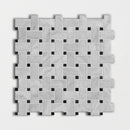 Cararra Honed 12"x12" Basket Weave Marble Mosaic product shot tile view