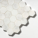 Glacier Honed  10 3/8"x12" Hexagon Marble Mosaic Product shot tile view