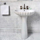 Glacier Honed  10 3/8"x12" Hexagon Marble Mosaic Product shot washbasin view