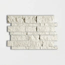 Royal Split Face 11"x17" Slides Marble Mosaic Tile profile view