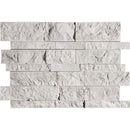 Silver Skyes 11"x17" Split Face Slides Marble Mosaic angle view