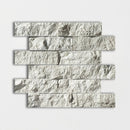 Silver Skyes 12"x14" Rock Face 2x6 Marble Mosaic angle view