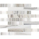 Lonte Skyline Polished 12"x12" Marble Mosaic 1 1/4x6 Tile product shot tile view