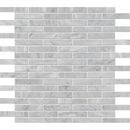 Cararra Honed 12"x12" Marble  5/8"x3" Mosaic product shot tile view