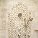 Royal Polished 12"x12" Lattice Marble Mosaic Tile product shot bath view 3