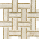 Royal Polished 12"x12" Lattice Marble Mosaic Tile product shot tile view