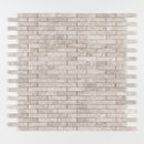 Silver light 12"x12" Honed 1 1/4x6 Marble Mosaic Product shoot mosaic view