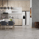 Silver light 12"x12" Honed 5/8x3 Marble Mosaic Product shoot kitchen view