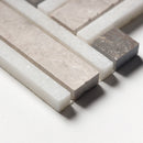 Silver light 12"x12" Honed Lattice Marble Mosaic Product shoot mosaic view 3