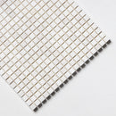 Ice white 12"x12" Polished 5/8x5/8 Marble Mosaic Product shoot mosaic view 2