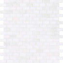 Ice white 12"x12" Polished 5/8x1 1/4 Marble Mosaic Product shoot mosaic view