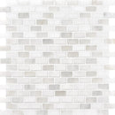 Ice white 12"x12" avenza Honed & polished 5/8x1 1/4 Marble Mosaic Product shoot mosaic view