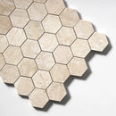 Royal Honed 10 3/8"x12" Hexagon Marble Mosaic Tile