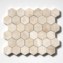 Royal Honed 10 3/8"x12" Hexagon Marble Mosaic Tile