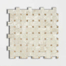 Royal And Paradise Honed 12"x12" Basket Weave Marble Mosaic Tile product shot profile view