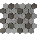 Heritage Textured 10 3/8"x12" Hexagon Limestone Mosaic product shot wall view