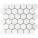 Hampton Textured 10 3/8"x12" Hexagon Limestone Mosaic Tile product shot wall view