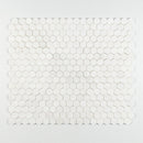 Ice white 10 3/8"x12 Honed Hexagon Marble Mosaic Product shoot mosaic view