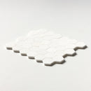 Ice white 10 3/8"x12 Honed Hexagon Marble Mosaic Product shoot mosaic view 1