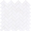 Ice white 11"x11" Honed Herringbone 1x2 Marble Mosaic Product shoot mosaic view